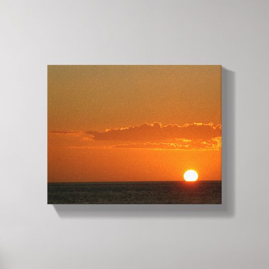 Zon op het water bij Sunset Canvas Prints (Voorkant)