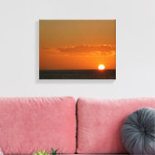 Zon op het water bij zonsondergang > Canvas Prints (Insitu (Woonkamer))