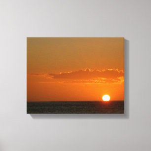 Zon op het water bij zonsondergang > Canvas Prints