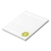 Zon op maat glimlachen notitieblok (Linkerzijde)