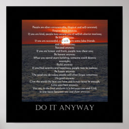 Zon op oceaanbodem "Doe het toch" Poster