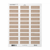 Zon op oceaangolven Bruine retouradres Etiket (Full Sheet)