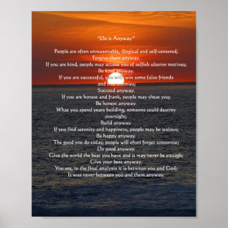 Zon op Ocean 'Do It Hoe dan ook' Poster
