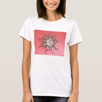 zon op rood t-shirt