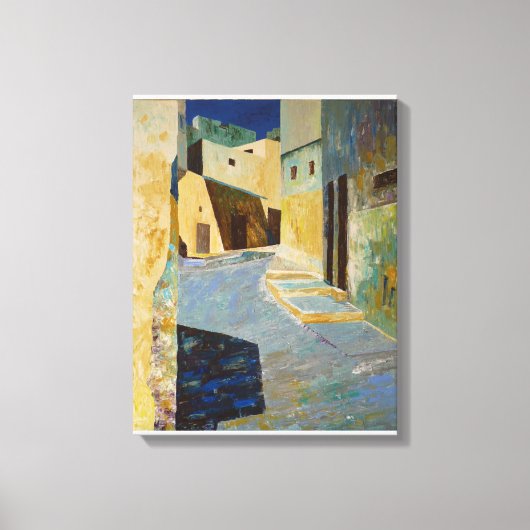 Zon op straat canvas afdruk (Voorkant)