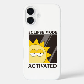 Zon op zwarte achtergrond iPhone 16 hoesje