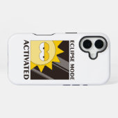 Zon op zwarte achtergrond iPhone 16 hoesje (Achterkant horizontaal)