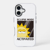 Zon op zwarte achtergrond iPhone 16 hoesje (Achterkant)