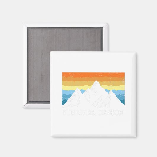  zon, Oregon Mountain Hiking Souvenir Magneet (Voorkant / Achterkant)