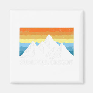  zon, Oregon Mountain Hiking Souvenir Magneet