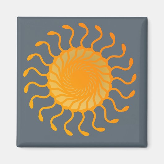 Zon Ornament Ontwerp Magneet (Voorkant)