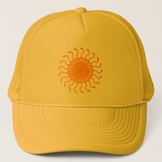 Zon Ornament Ontwerp Trucker Pet (Voorkant)