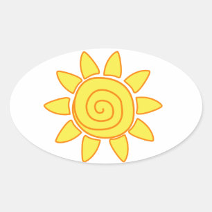 zon ovale sticker