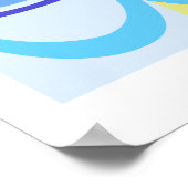 Zon over het Abstracte water Poster (Hoek)