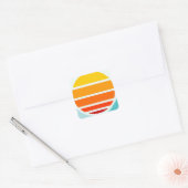 Zon over oceaangolven, modern vierkante sticker (Envelop)