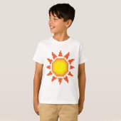 Zon Pixelkunst T-shirt (Voorkant volledig)