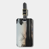 Zon plaatsen, rijzende maan boven Arrowiad Bagagelabel (Voorkant verticaal)