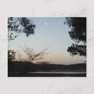 Zon plaatsen, rijzende maan boven Arrowiad Briefkaart