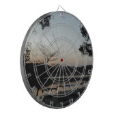 Zon plaatsen, rijzende maan boven Arrowiad Dartbord (Voorkant Links)