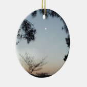 Zon plaatsen, rijzende maan boven Arrowiad Keramisch Ornament (Rechts)