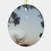 Zon plaatsen, rijzende maan boven Arrowiad Keramisch Ornament (Links)