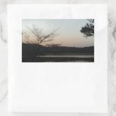 Zon plaatsen, rijzende maan boven Arrowiad Rechthoekige Sticker (Tas)