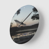 Zon plaatsen, rijzende maan boven Arrowiad Ronde Klok (Hoek)