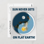 Zon plaatst nooit op Flat Earth! Briefkaart (Voorkant / Achterkant)