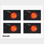 Zon Rechthoekige Sticker (Vel)