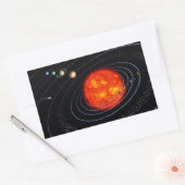 Zon Rechthoekige Sticker (Envelop)