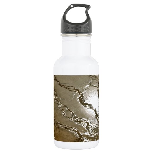 ZON REFLECTEREND IN EEN VULKANISCHE THERMISCHE POE WATERFLES (Voorkant)