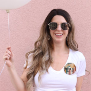 Zon regenboog Baby shower Moeder om te zijn Ronde Button 5,7 Cm