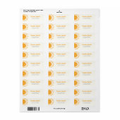 Zon Retour Adreslabels | Boho Zon Adres Etiket (Full Sheet)