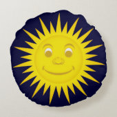 Zon Rond Kussen (Achterkant)