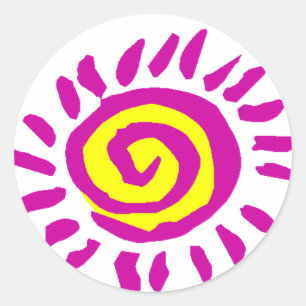 Zon Ronde Sticker
