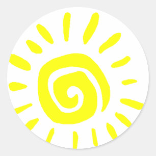 Zon Ronde Sticker