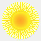 Zon Ronde Sticker (Voorkant)