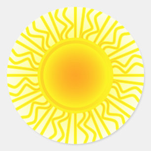 Zon Ronde Sticker
