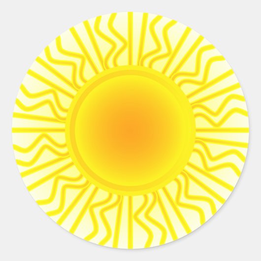Zon Ronde Sticker (Voorkant)
