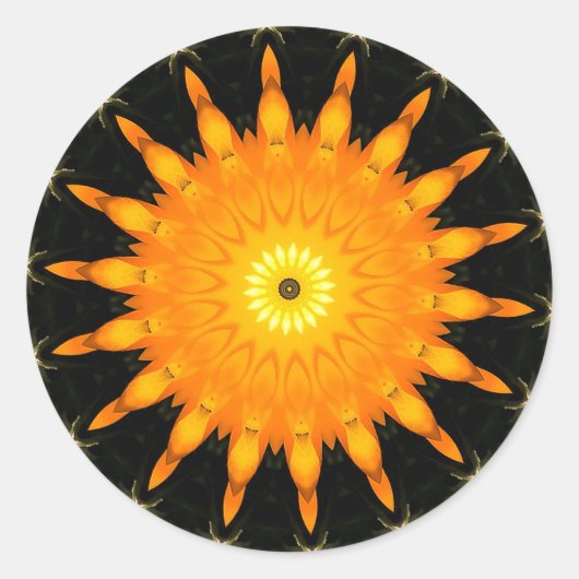 Zon Ronde Sticker (Voorkant)