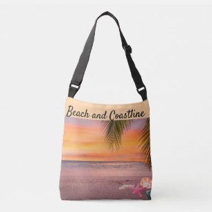 Zon, schaduw, zand en Shell Crossbody Tas