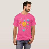 Zon Schattigee Planeten Astronoom Outer Space Scie T-shirt (Voorkant volledig)