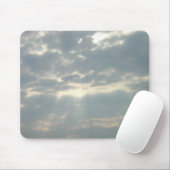 Zon schijnt door wolken Mousepad Muismat (Met muis)