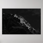 Zon schijnt op bergen poster (Voorkant)