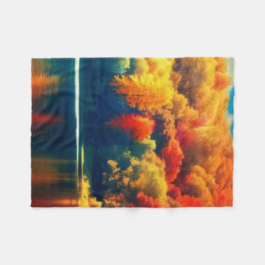 Zo'n schoonheid in de herfstbladeren fleece deken (Voorkant (Horizontaal))