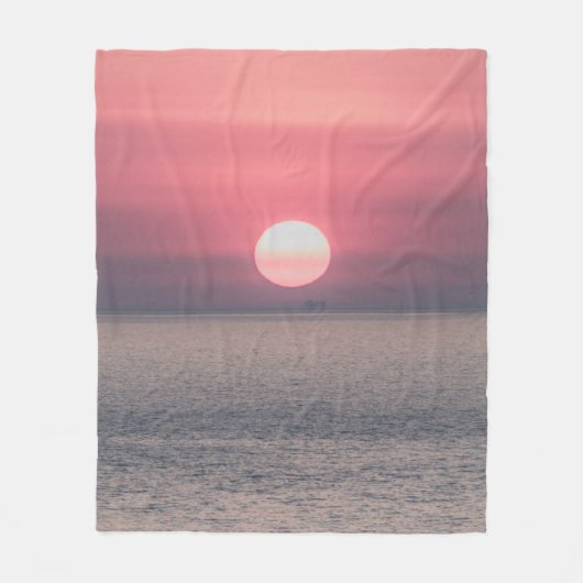 ZON-SETTING OP OCEAN HORIZON FLEECE DEKEN (Voorkant)