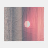 ZON-SETTING OP OCEAN HORIZON FLEECE DEKEN (Voorkant (Horizontaal))