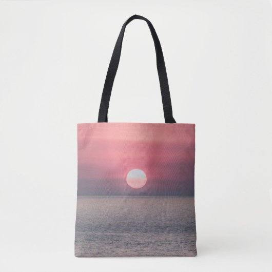 ZON-SETTING OP OCEAN HORIZON TOTE BAG (Voorkant)