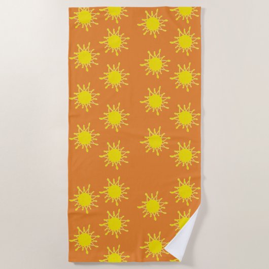 Zon Sinaasappel geel strandlaken (Voorkant)