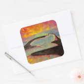 Zon skatepark stickers! vierkante sticker (Envelop)